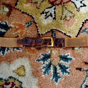 Vintage gold and leather vintage belt